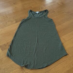 Leith Olive Green Sleeveless Shift Dress in Large